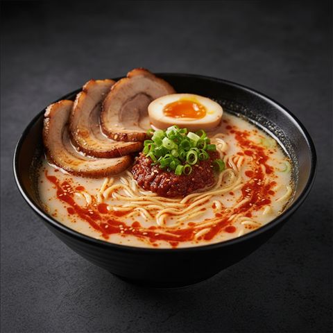 Aka spicy chilli miso ramen at Ramen Mob