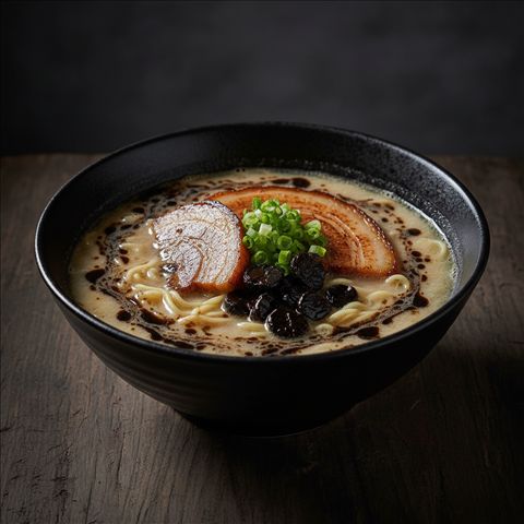 Kuro black garlic ramen at Ramen Mob