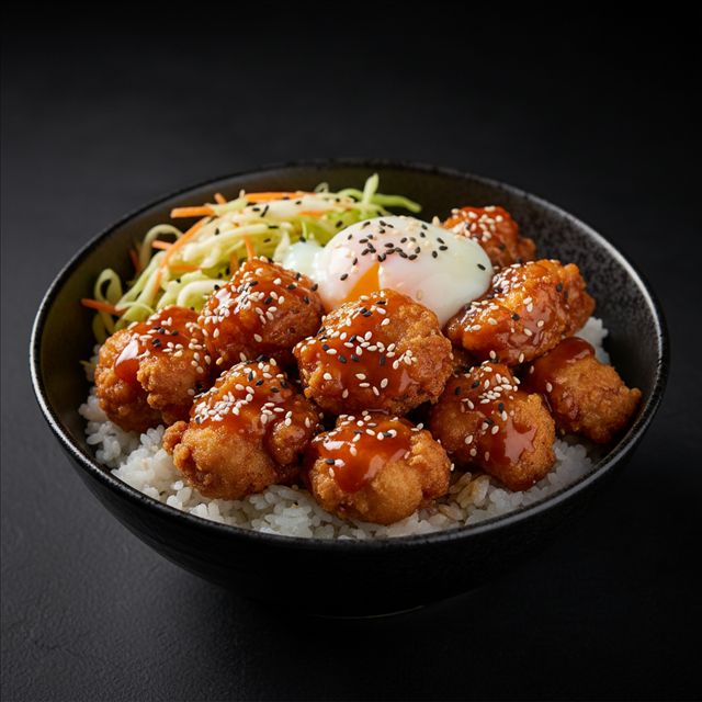 Teriyaki karaage donburi