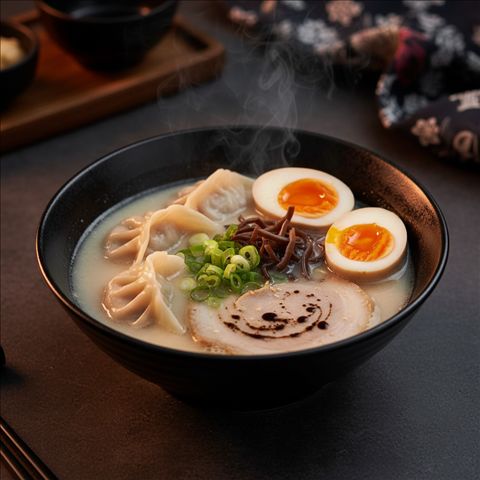 Steamed gyoza ramen