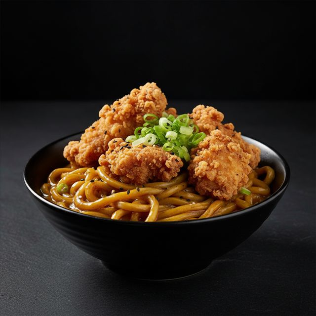 Curry karaage mazesoba