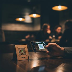 Scanning the table QR code