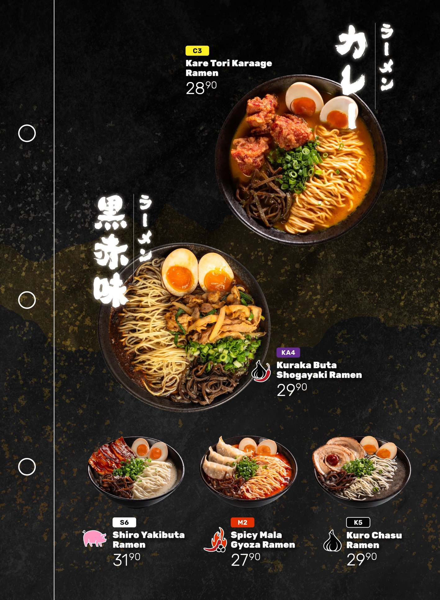 Ramen Mob menu — more signature ramen